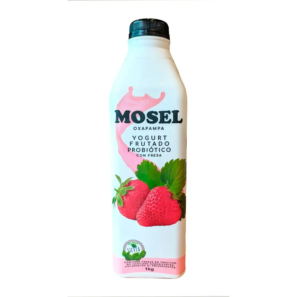 Yogurt Probiótico Fresa 1Lt Mosel