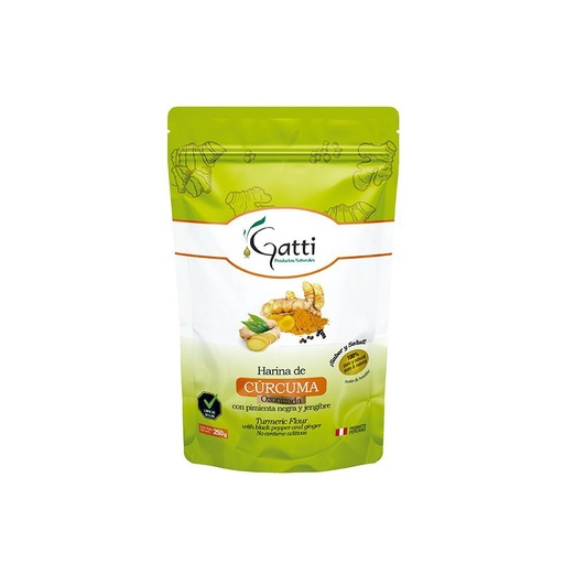 [MNH000729] Harina de Cúrcuma con Pimienta Negra y Jengibre 250g Gatti