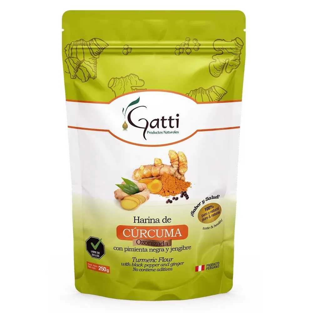 [MNH000729] Harina de Cúrcuma con Pimienta Negra y Jengibre 250g Gatti