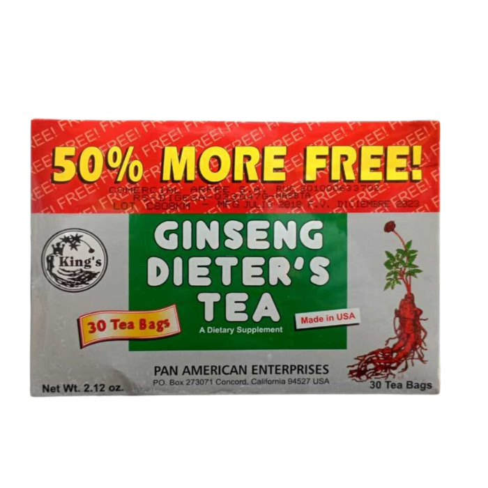 [MNH629] Té Dieta de Ginseng 30 filtrantes - KING´S