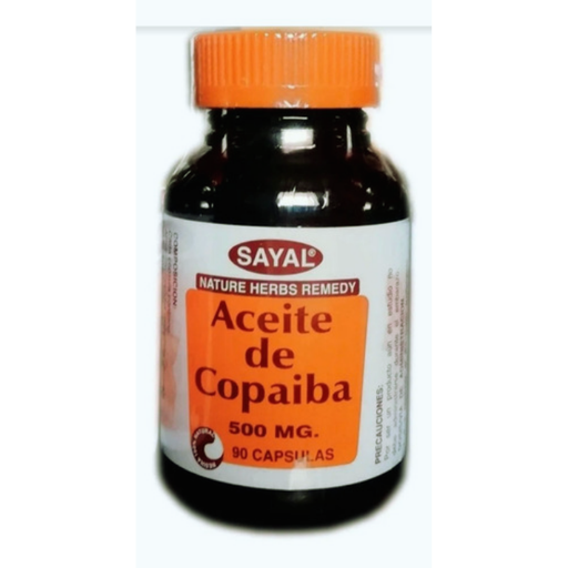 Aceite de Copaiba en cápsulas frasco 90 cap. Sayan