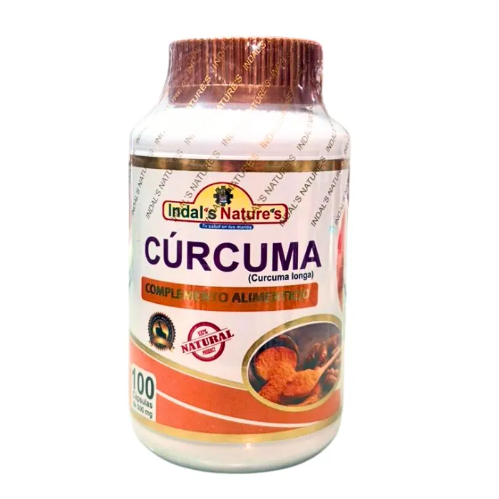 [MNH000459] Cúrcuma 500mg 100 cap.  Indals Natures