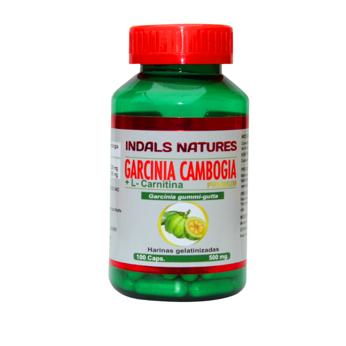 Garcinia Cambogia + L-Carnitina 500mg 100 Cápsulas Indals Natures
