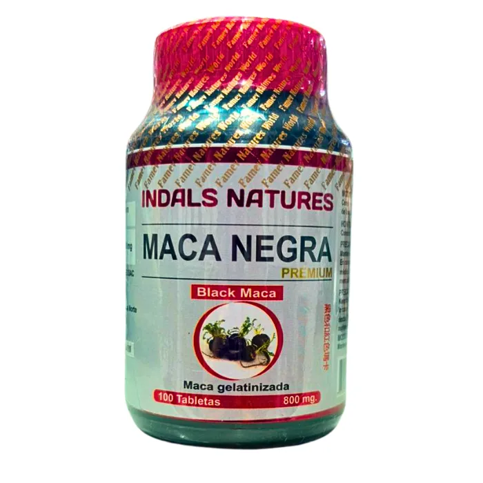 Maca Negra Gelatinizada 700mg 100 Cápsulas Indals Natures