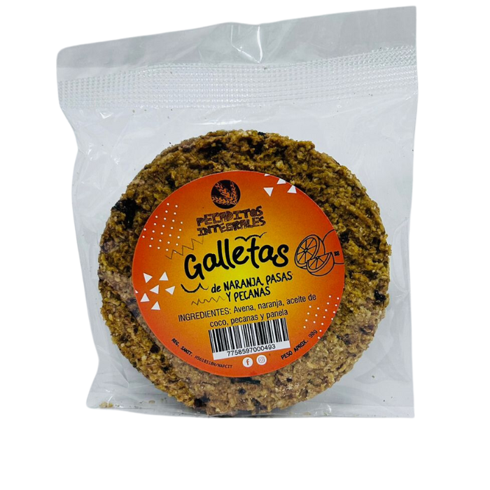 [MNH000565] Galletas de Avena y Naranja 90g - Pecaditos Integrales