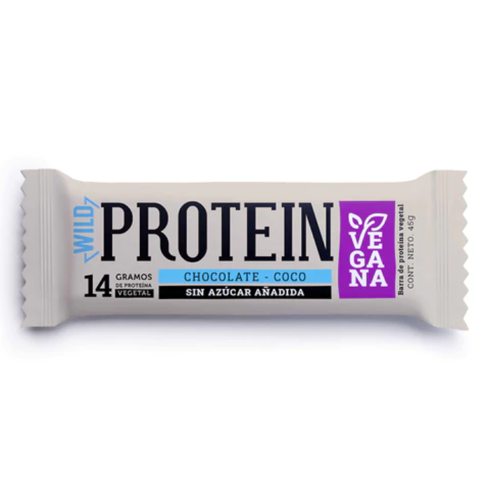 Barra de Proteina Chocolate y Coco Vegana 45g Wild