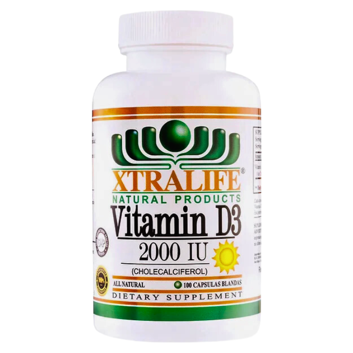 Vitamina D3 2000IU 100 Cap. Xtralife