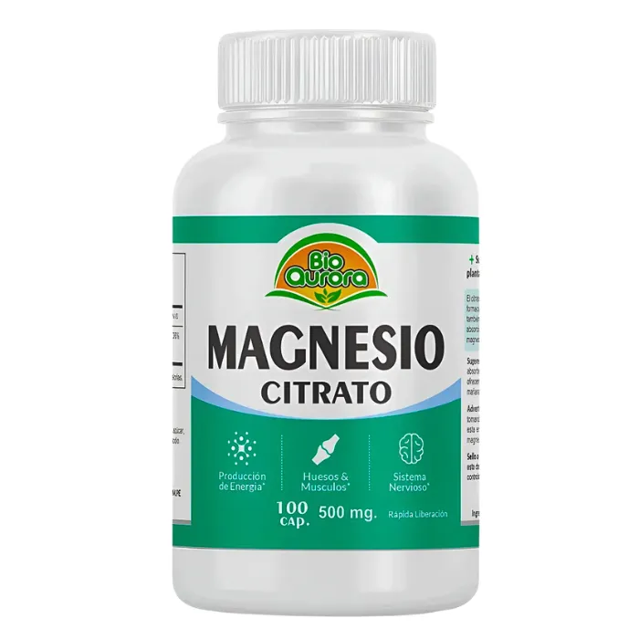Citrato de Magnesio 100 cápsulas Bio Aurora