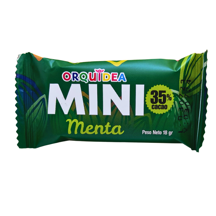 Chocolate Mini Orquidea Menta 35% Cacao 18g