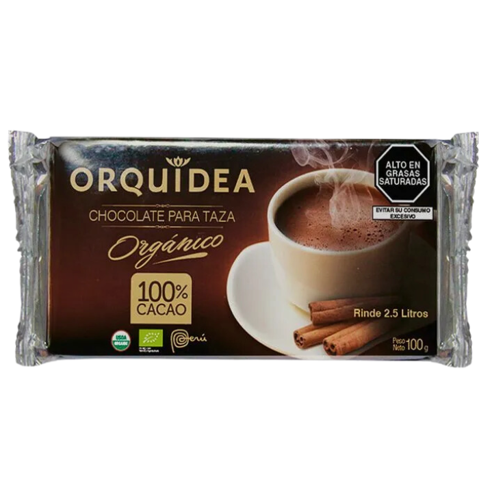 Chocolate de Taza 100% Organico 100gr Orquidea