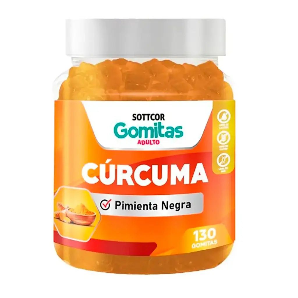 Cúrcuma Con Pimienta Negra 130 Gomitas Sottcor