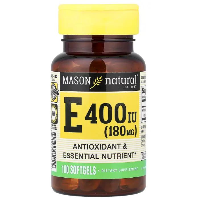 Vitamina E 400 IU(180mg) 100 softgels Mason Natural