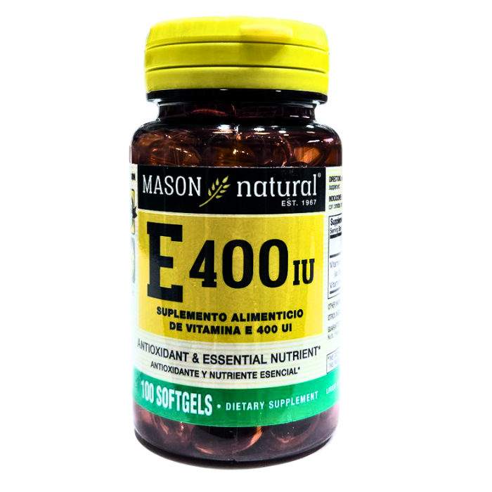 Vitamina E 400 IU(180mg) 100 softgels Mason Natural