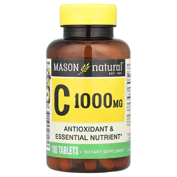 Vitamina C 1000mg 100 tabletas Mason Natural