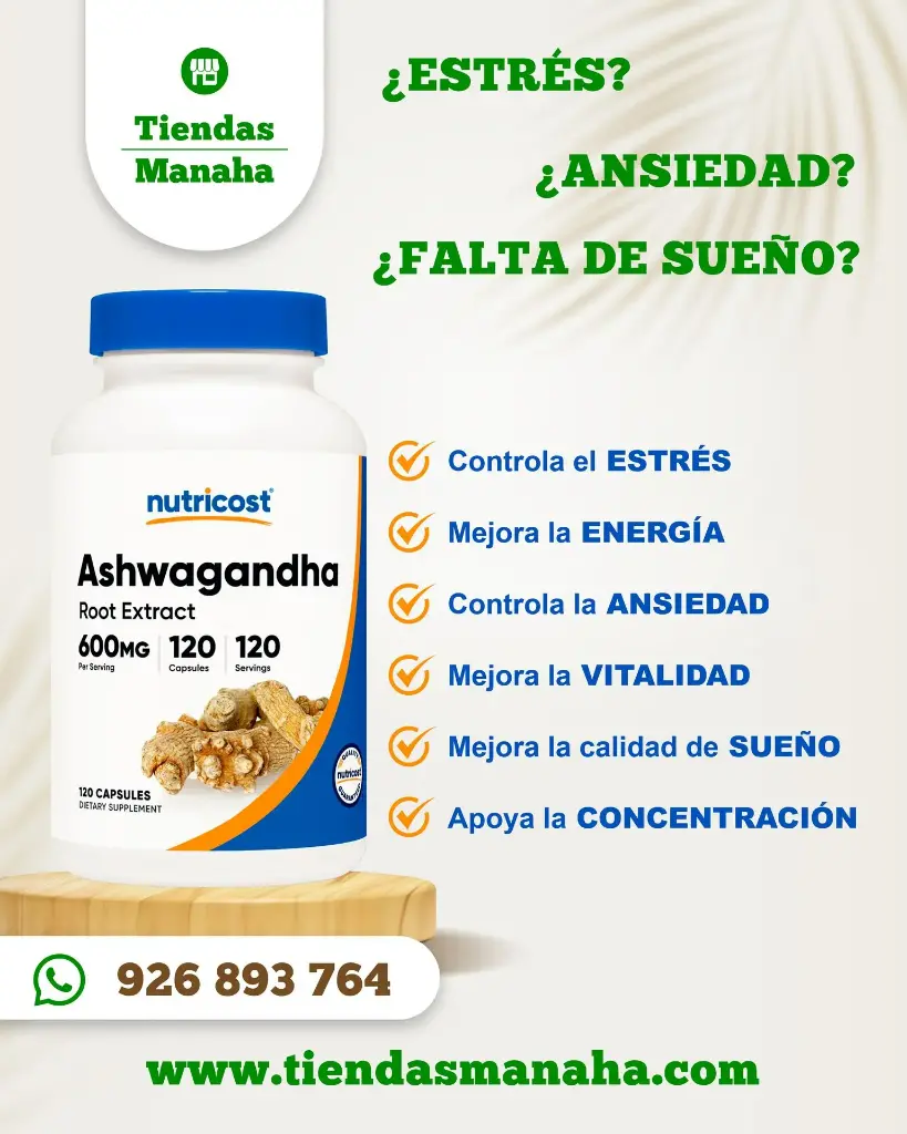 [MNH000186] Ashwagandha 120cap 600mg - Nutricost