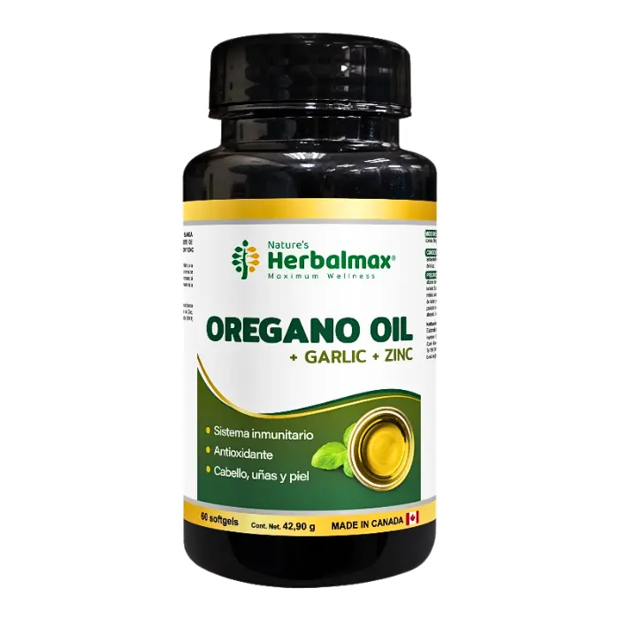 Oregano Oil + Garlic + Zinc 715mg Nature´s Herbalmaxx
