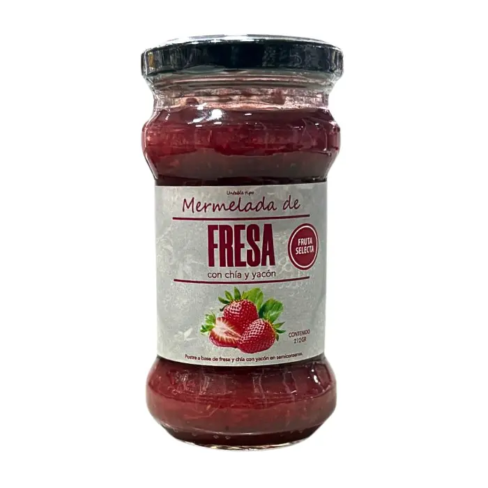 Mermelada De Fresa Con Chía Y Yacon 212gr Traducional