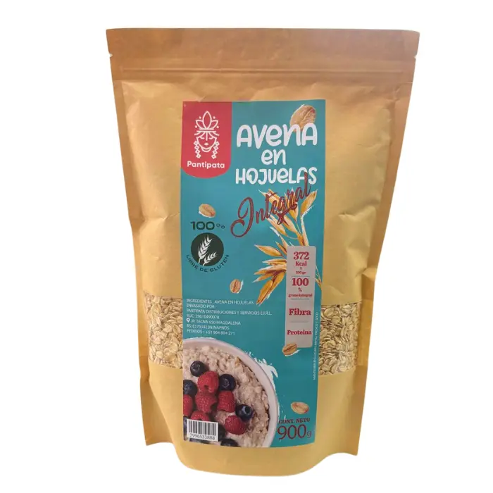 Hojuelas De Avena Integral Sin Gluten 900gr Pantipata