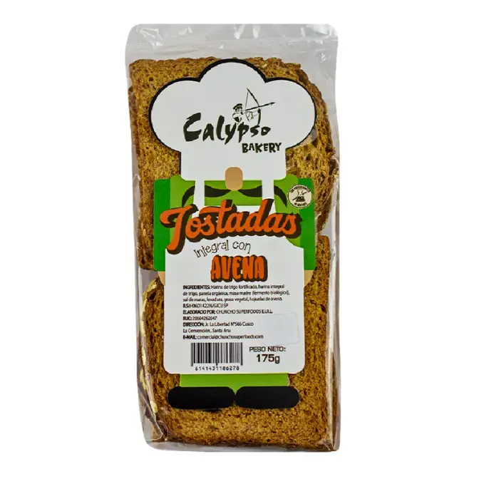 Tostada Integrales De Avena 8 Unid Calypso
