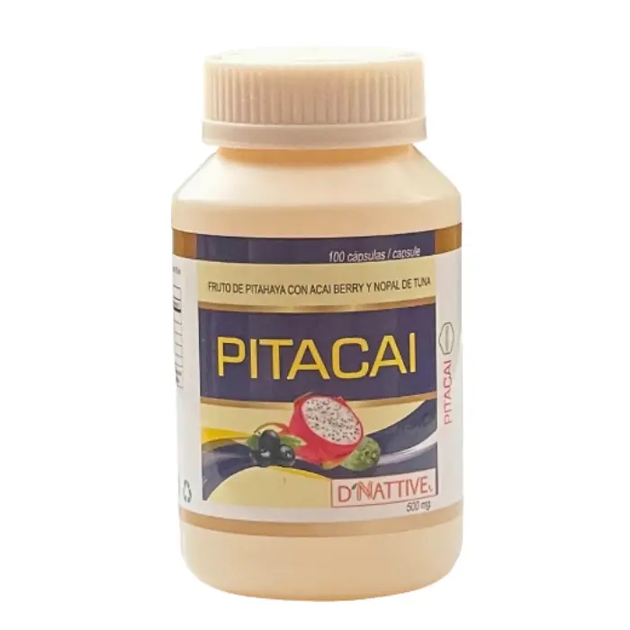 Pitacai 500mg 100 Capsulas Dnattive