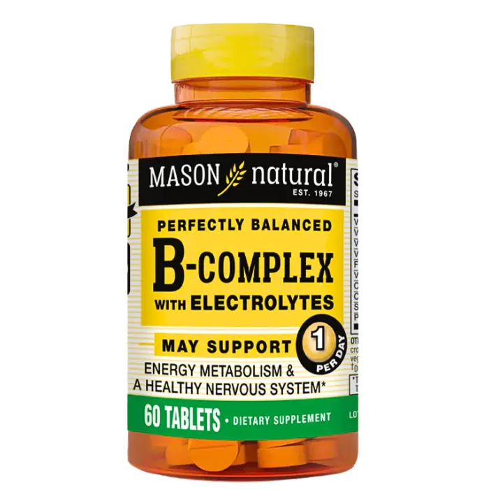 Complejo B con Electrolitos 60 Tabletas Mason Natural 