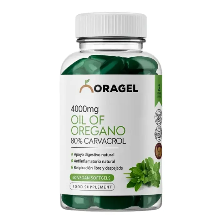 Aceite de Orégano 4000mg 60capsulas Blandas Oragel 