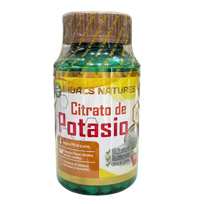 Citrato de Potasio 100cap 500mg Indals Natures 
