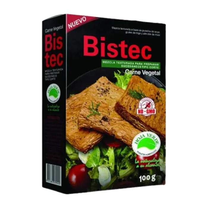 Carne de Soya Bistec 100 gr Hoja Verde  