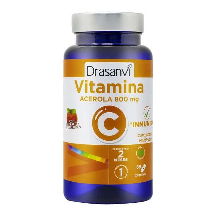 Acerola (Vitamina C) 800 mg 60 tabletas masticables DRASANVI