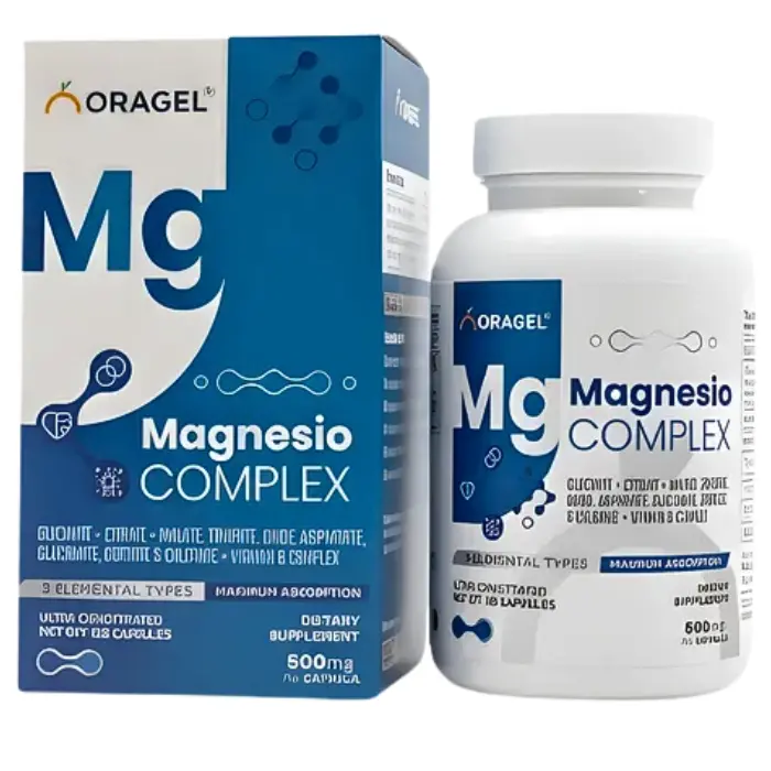 Magnesio Complex 500mg 120 cápsulas Oragel 