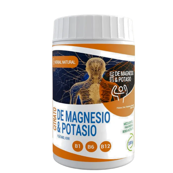 Citrato de Magnesio y Potasio 330g Herbal Natura