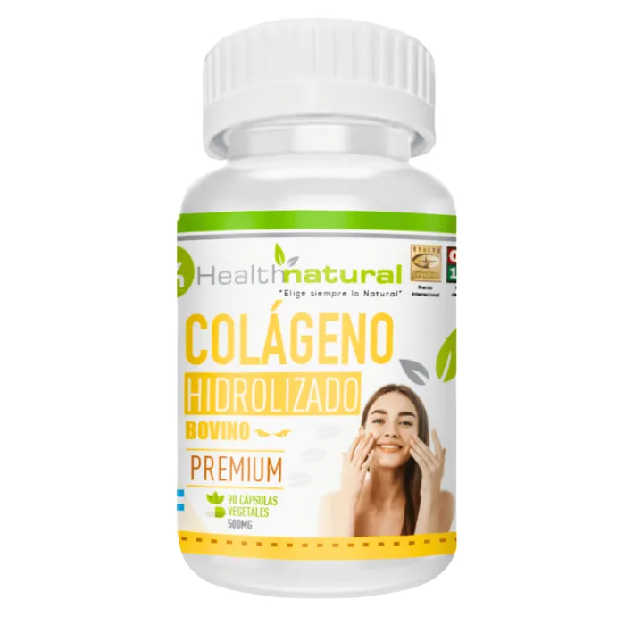 Colágeno Hidrolizado Bovino 500mg 90 Cápsulas Health Natural
