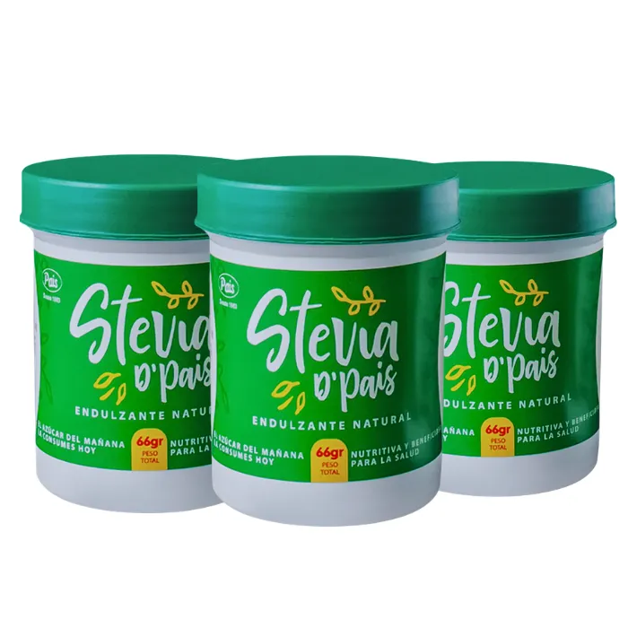Pack Stevia D´ Pais 100% Pura en Polvo 66gr (3 Unidades)