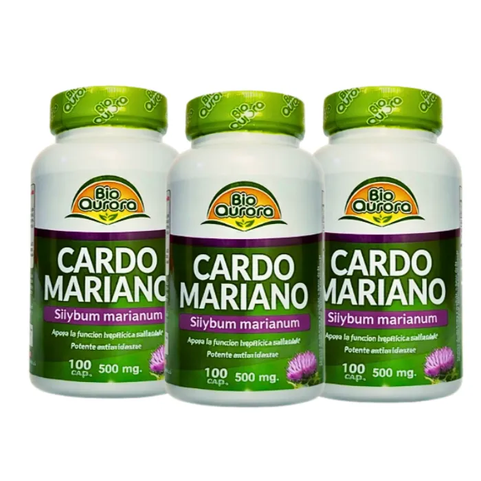 Pack Cardo Mariano 500mg 100cáp Bio Aurora (3 Unidades)