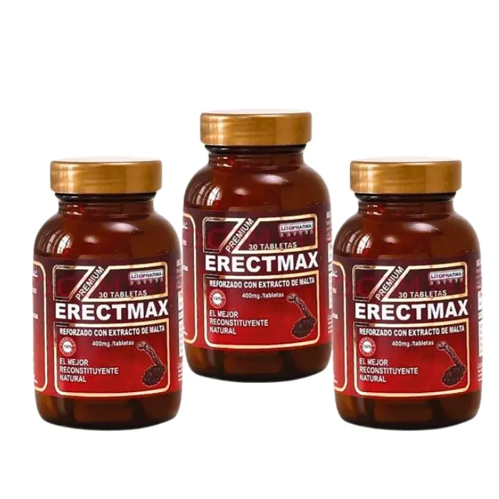 Pack Erectmax Premium 30 Tabletas 400mg - Litopharma (3 Unidades)