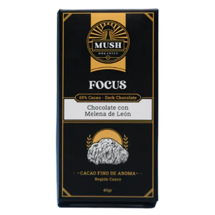 Chocolate 65% cacao,7.5% Melena de León 40g MUSH ORGANICS