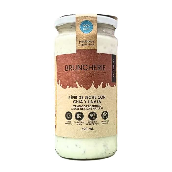 KEFIR DE LECHE CON CHÍA Y LINAZA 720ml BRUNCHERIE