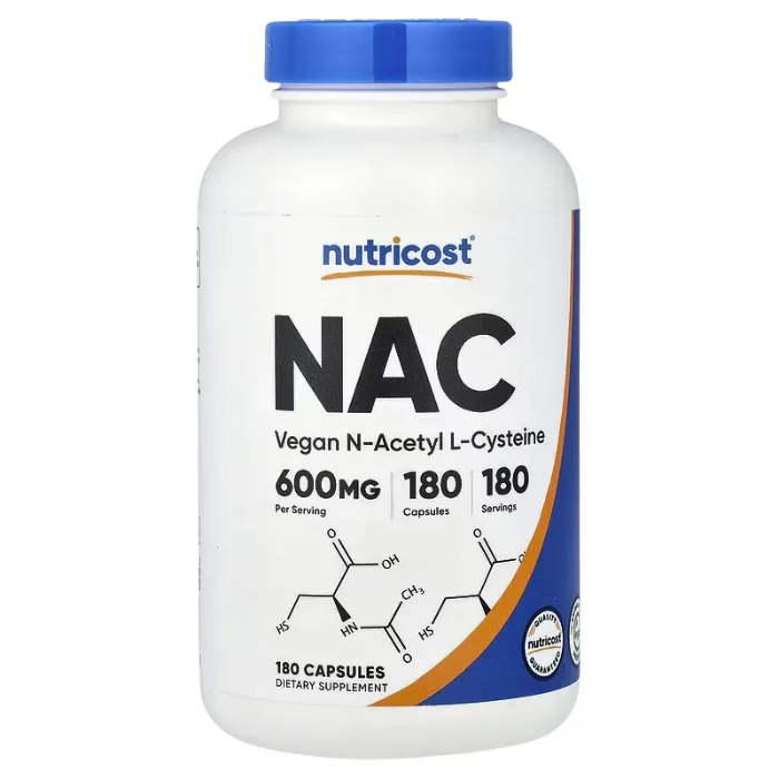 NAC 600mg 180 Cápsulas Nutricost