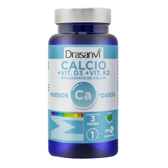 Bisglicinato de Calcio + D3 + K2 90 Comprimidos DRASANVI