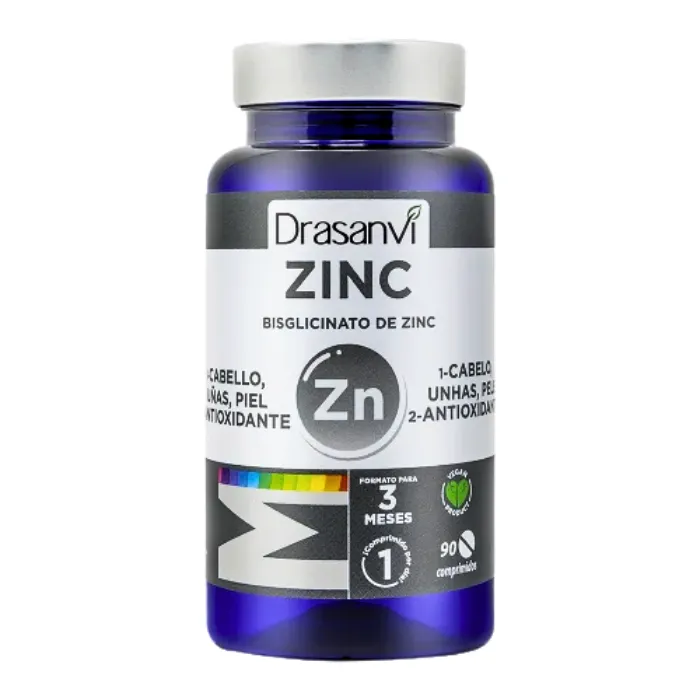 Bisglicinato de Zinc 100mg 90 Comprimidos DRASANVI