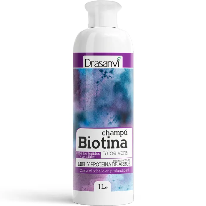 Champú Biotina y Aloe Vera Cabello Teñido y Sensible 1L DRASANVI