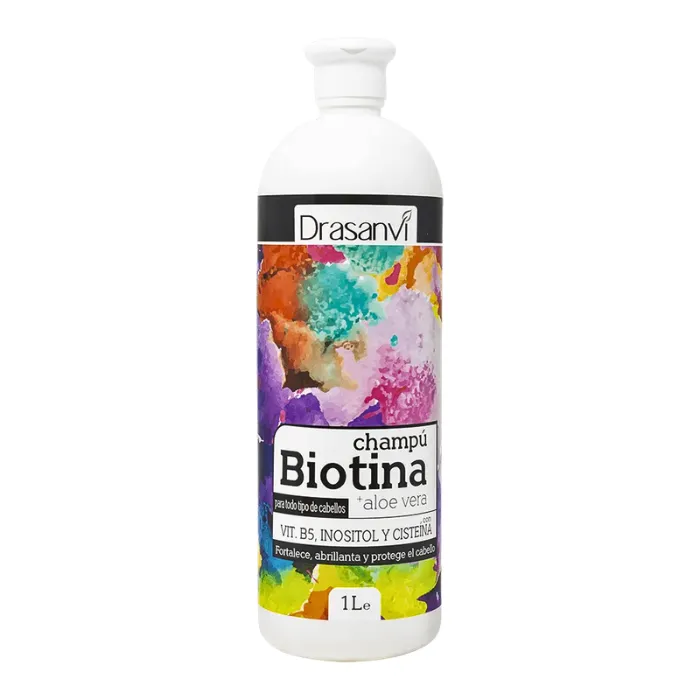 Champú Biotina y Aloe Vera Para Todo Tipo de Cabello 1L DRASANVI