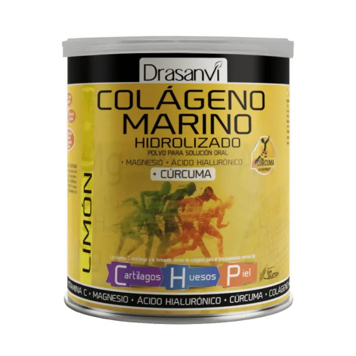 Colágeno Marino Hidrolizado Magnesio Cúrcuma Sabor Limón 300g DRASANVI