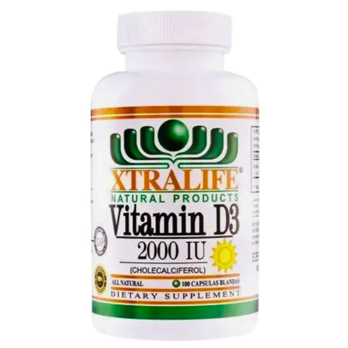 Vitamin D3 2000 IU 100 capsulas XTRALIFE