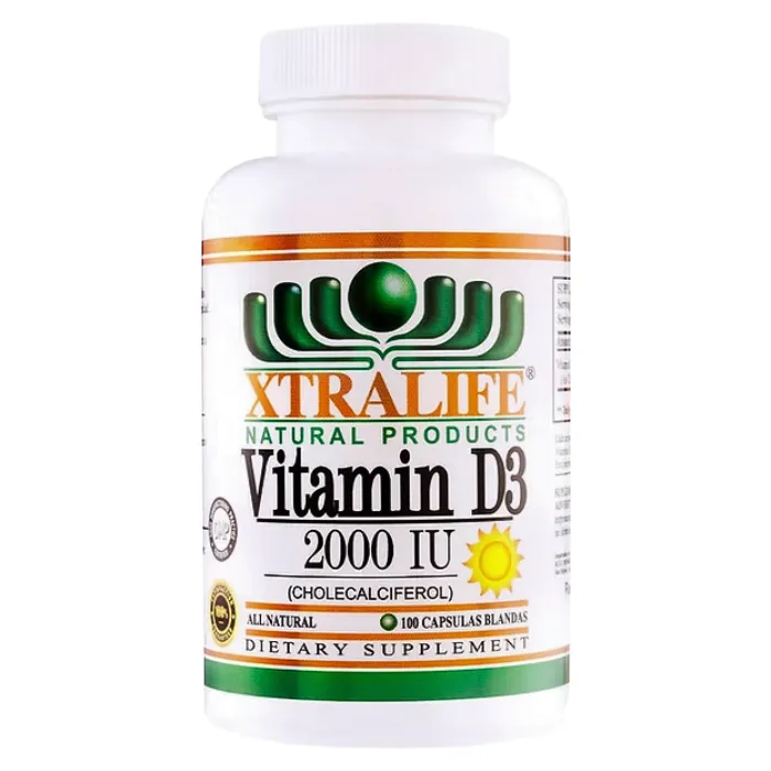 Vitamina D3 2000 IU 100 capsulas XTRALIFE