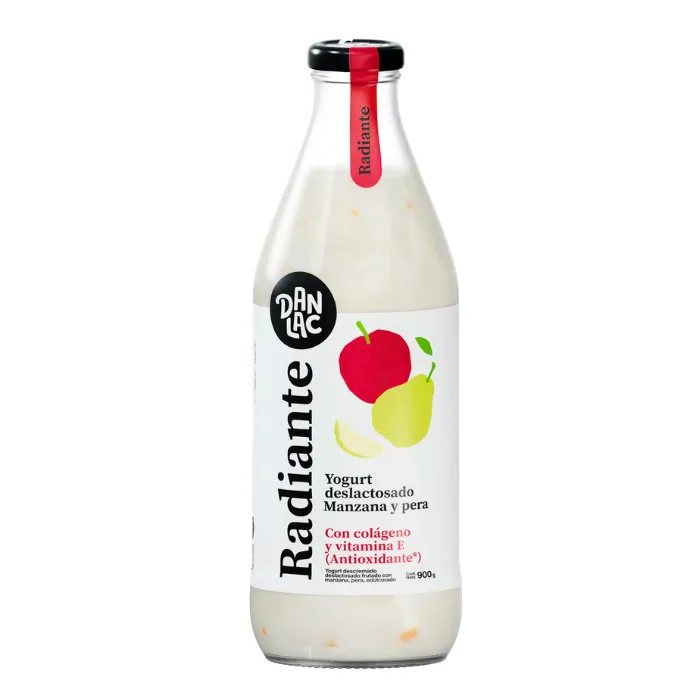 Yogurt RADIANTE Manzana, Pera y Colágeno 900g DANLAC