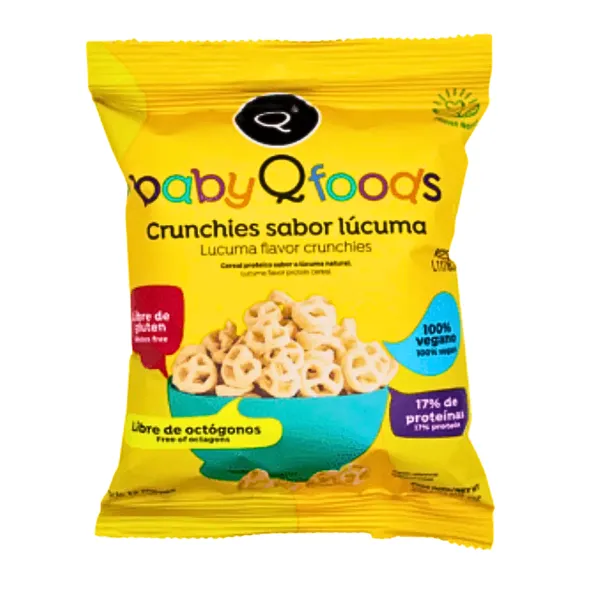 Baby crunchies sabor Lúcuma 25g QFOODS