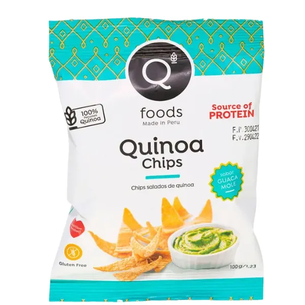 Chips de quinua Guacamole 100g QFOODS