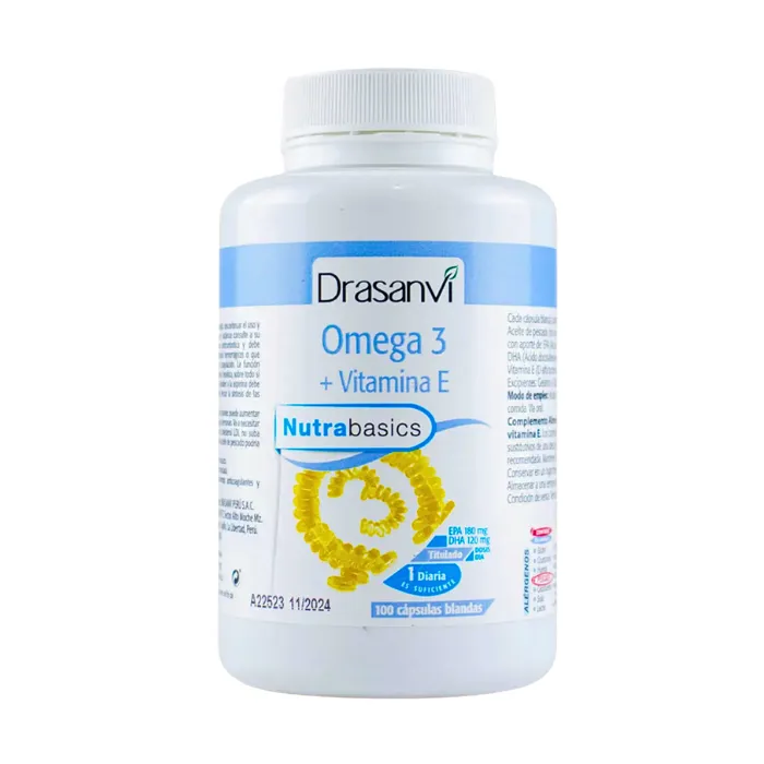 Omega 3 + Vitamina E 100 Cápsulas Blandas DRASANVI