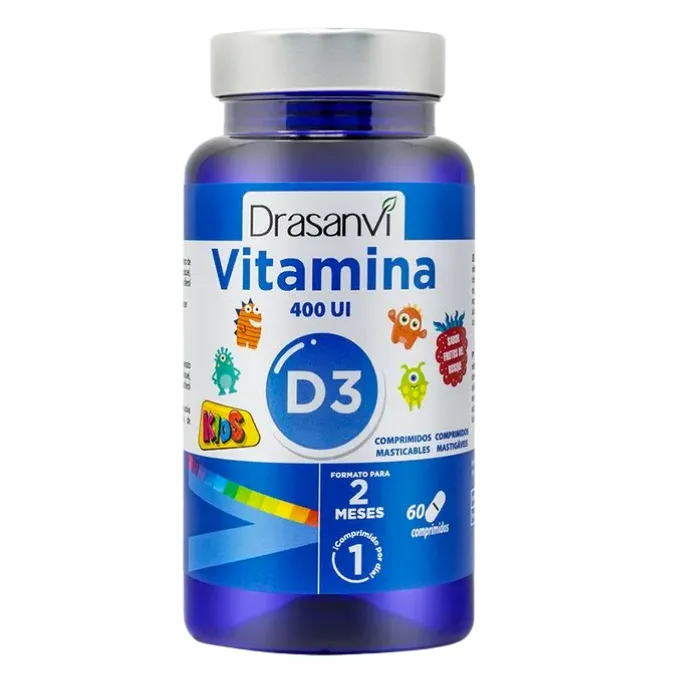 Vitamina D3 Kids 400 UI  60 Tabletas Masticables DRASANVI